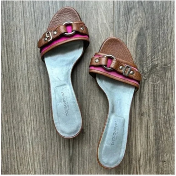 Dolce & Gabbana Open Toe Kitten Heels | 38.5 - Picture 1 of 10